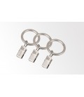 Krúžok so štipcom kus satin nickel  Ø16 mm