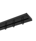 Koľajnica čierna hliníková stropná dvojitá Smart Black Plus