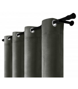 Zamatový záves s krúžkami - Caramel Grace, pieskovo-béžový