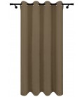 Zatemňovací záves s krúžkami - Blackout Royal Cappuccino, farba káva s mliekom