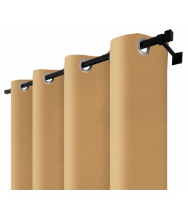 Zatemňovací záves s krúžkami - Blackout Royal Toffee, farba sladký karamel