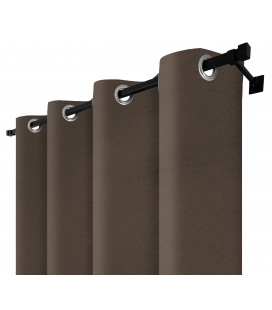 Zatemňovací záves s krúžkami - Blackout Royal Truffle, čokoládová farba