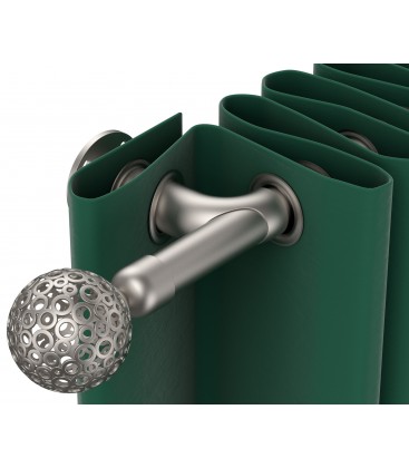 Kovová garniža Satin 19 mm Wall Blackout Efekt Gula Modern